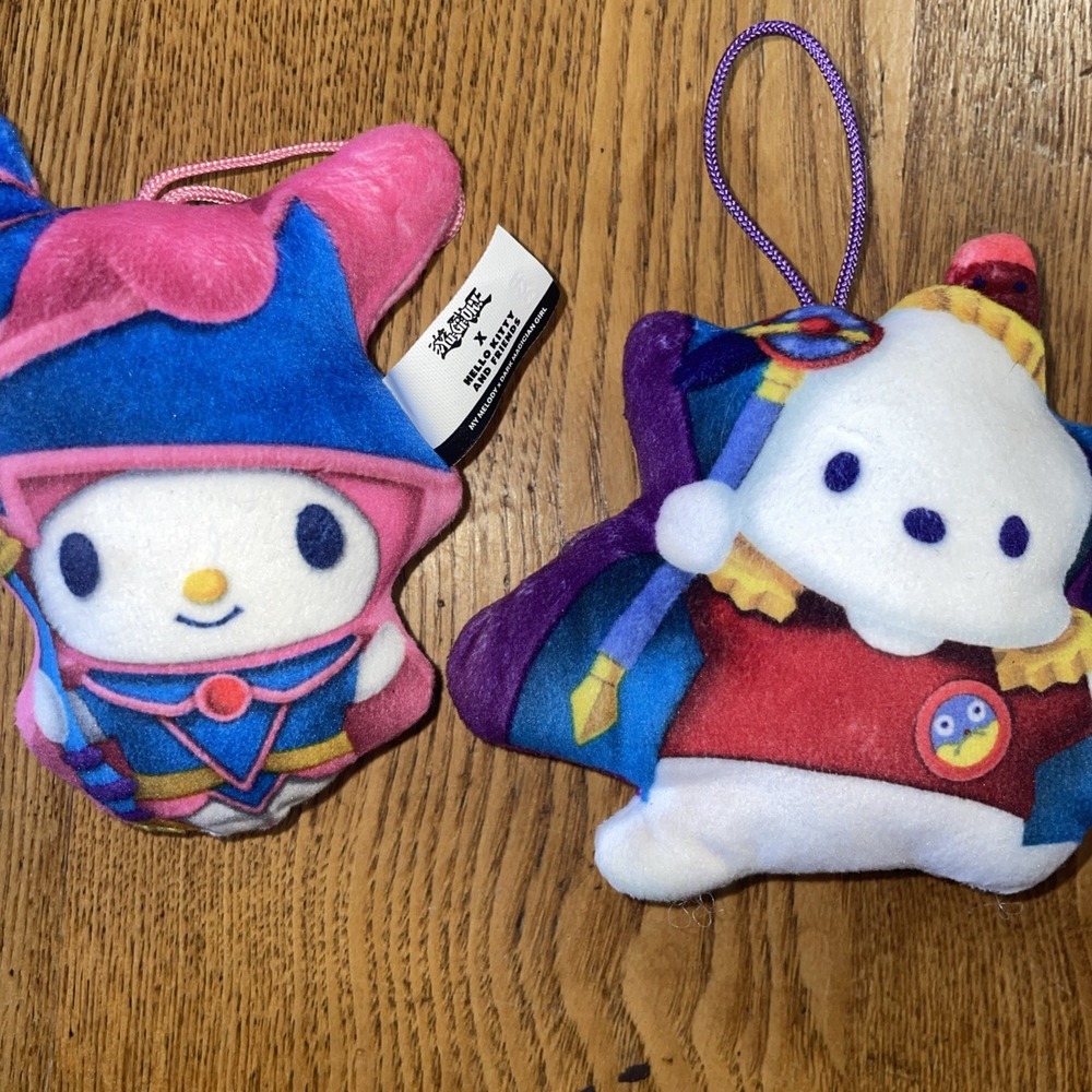 Three Sanrio McDonald's Happy Meal‎ Stuffed Hanging Toys Pochacoo Cinnamoroll